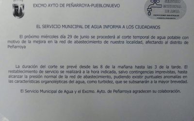 NOTA INFORMATIVA SERVICIO MUNICIPAL DE AGUA