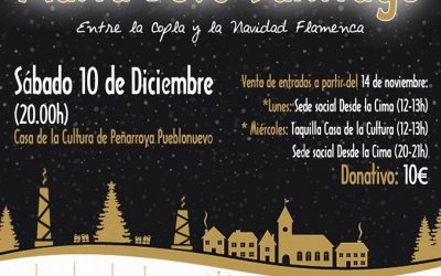 10 de Diciembre (20.00h) la Casa de la Cultura . LA NAVIDAD DE UN PUEBLO MINERO con María José Santiago «entre la Copla y la Navidad Flamenca».