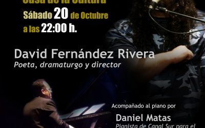 CASA DE LA CULTURA.20 OCTUBRE.ESPECTÁCULO POÉTICO MUSICAL FRACTAL