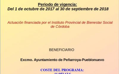 Programa de Intervención Familiar en Situaciones de Pobreza Energética 2017-2018