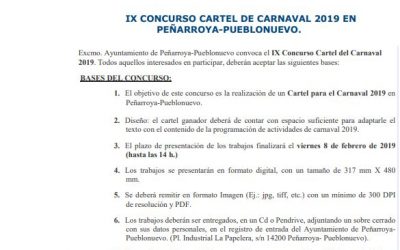 IX CONCURSO CARTEL CARNAVAL 2019