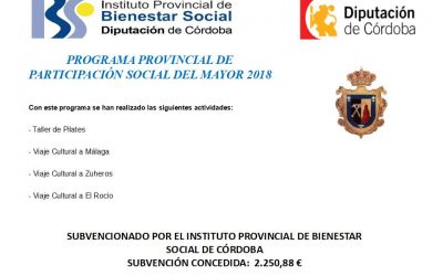 Programa Provincial de Participación Social del Mayor 2018