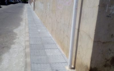 Se realizan obras de mejora en la calle Cervantes