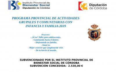 Programa Provincial de Actividades Grupales y Comunitarias con Infancia y Familia 2019