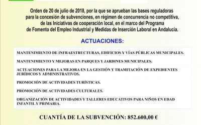 INICIATIVA DE COOPERACIÓN LOCAL 2018