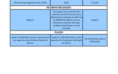 AYUDAS AUTÓNOMOS AFECTADOS POR COVID-19