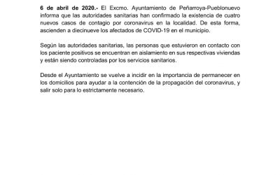 COMUNICADO EXCMO. AYTO PEÑARROYA-PUEBLONUEVO