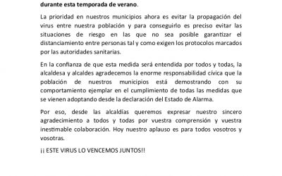 COMUNICADO CONJUNTO DE LOS AYUNTAMIENTOS DE BELMEZ, FUENTE OBEJUNA, LA GRANJUELA, LOS BLÁZQUEZ, PEÑARROYA PUEBLONUEVO Y VALSEQUILLO