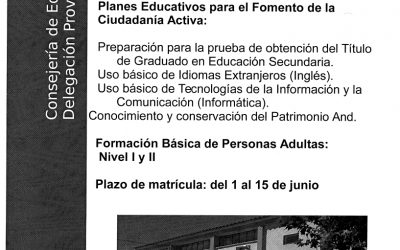 OFERTA EDUCATIVA CENTRO DE EDUCACIÓN DE ADULTOS SEP PEÑARROYA-PUEBLONUEVO CURSO 2020-21