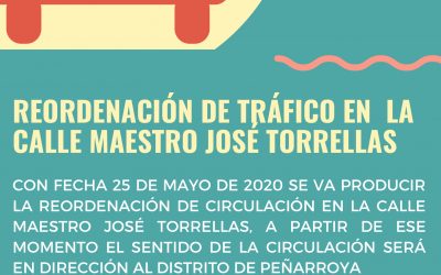 REORDENACIÓN DEL TRÁFICO EN LA CALLE MAESTRO JOSÉ TORRELLAS