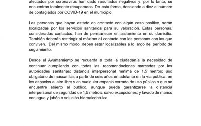 COMUNICADO EXCMO. AYTO. PEÑARROYA-PUEBLONUEVO SITUACIÓN COVID-19