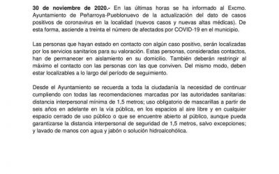 ACTUALIZACIÓN DATOS COVID-19 PEÑARROYA-PUEBLONUEVO