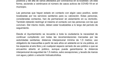 ACTUALIDAD DATOS COVID-19 PEÑARROYA-PUEBLONUEVO