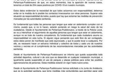 Actualidad Datos COVID-19 Peñarroya-Pueblonuevo 14 de Enero 2021