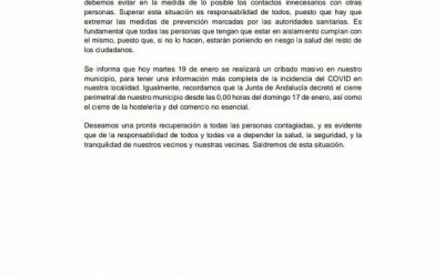 Actualización Datos COVID-19 Peñarroya-Pueblonuevo 19 Enero 2021