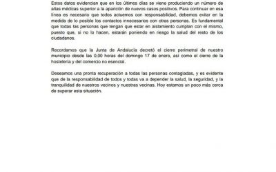 Situación COVID-19 Peñarroya-Pueblonuevo 24 Enero 2021