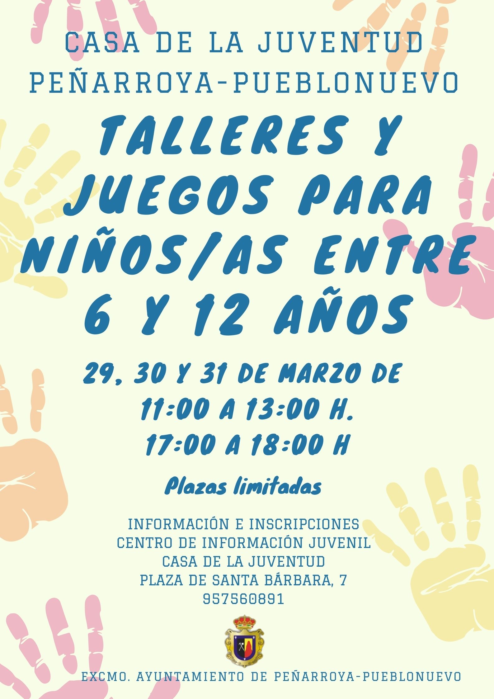 TALLERES Y JUEGOS PARA NIÑ@S ENTRE 6 Y 12 AÑOS